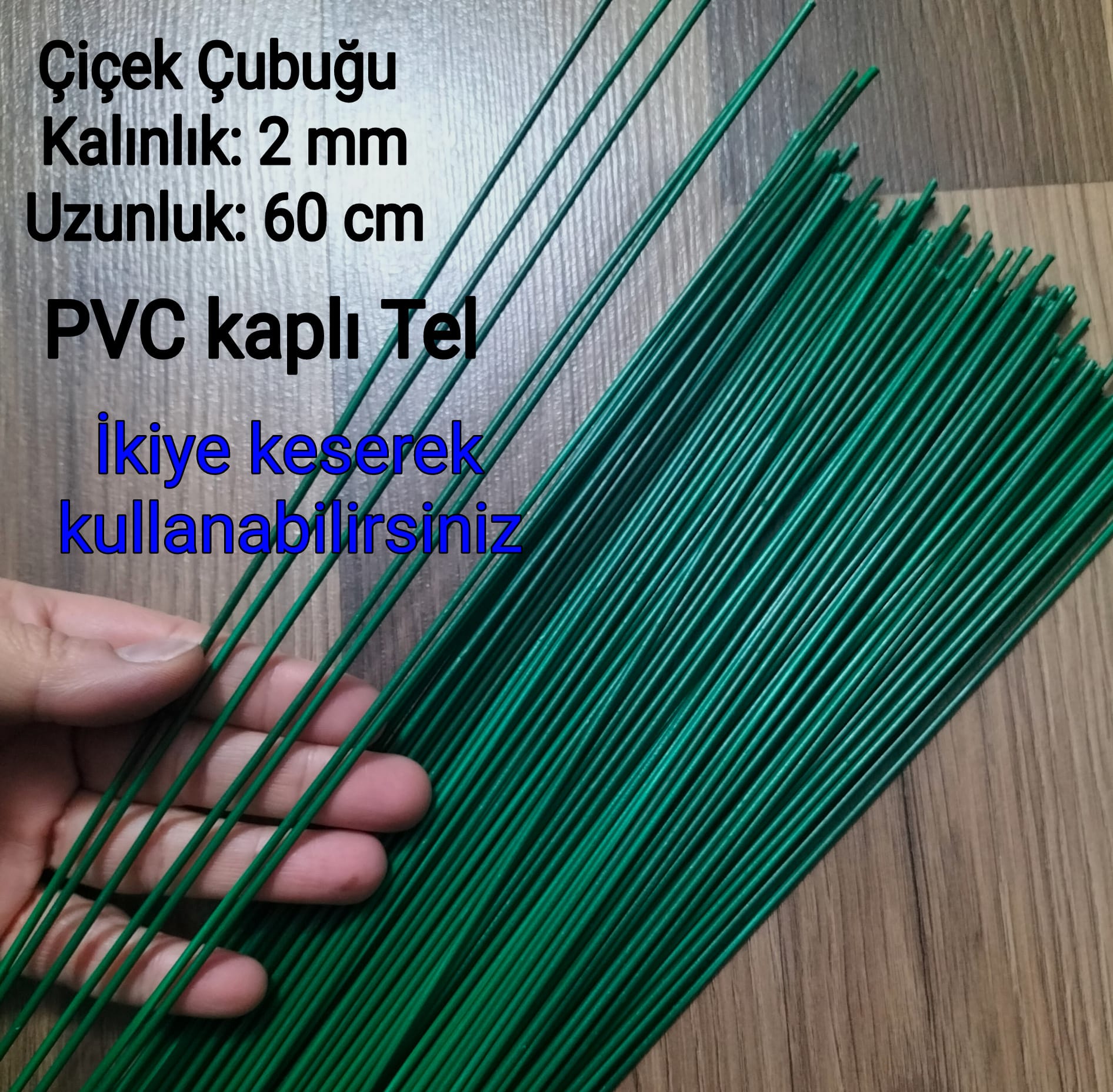 A Çiçek çubuğu, 60 cm, kalınlık 2 mm,