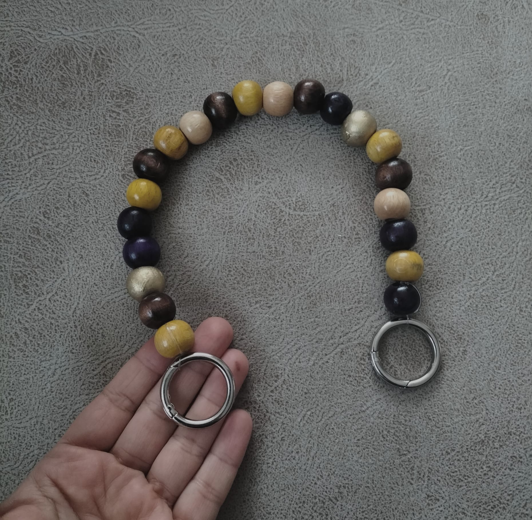 Çanta Sapı Ahşap Boncuk 37 cm  1 adet