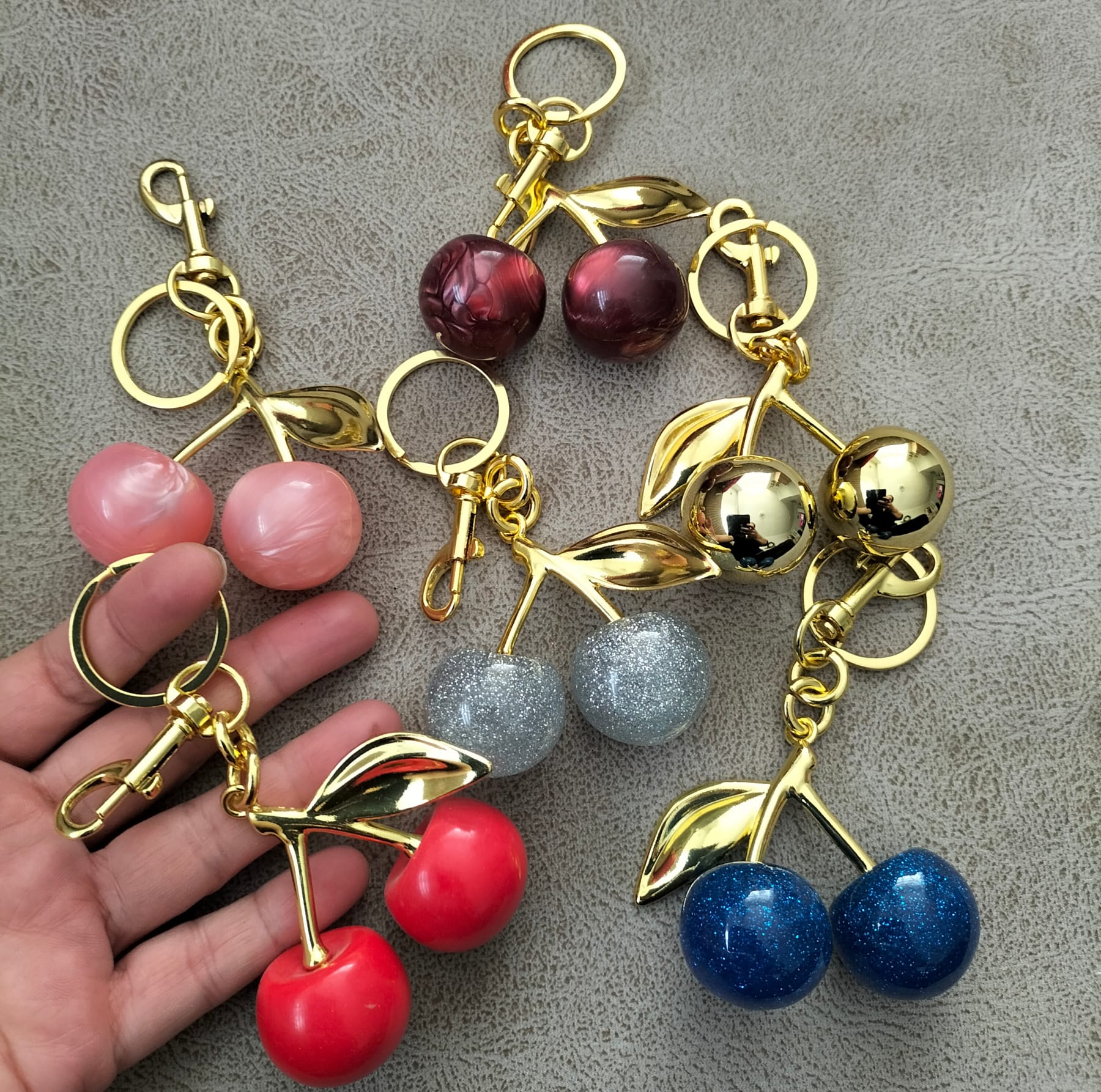 Çanta Süsü , Anahtarlık Kiraz, 1 adet Büyük