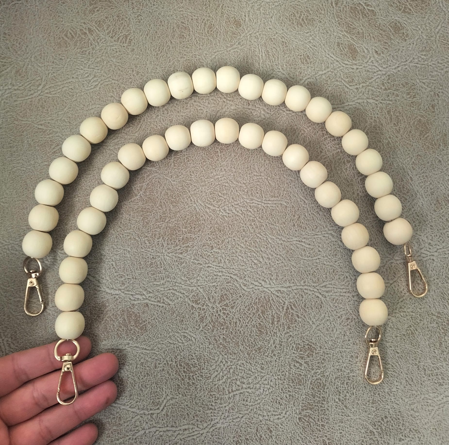 Çanta Sapı Ahşap Boncuklu 1 adet