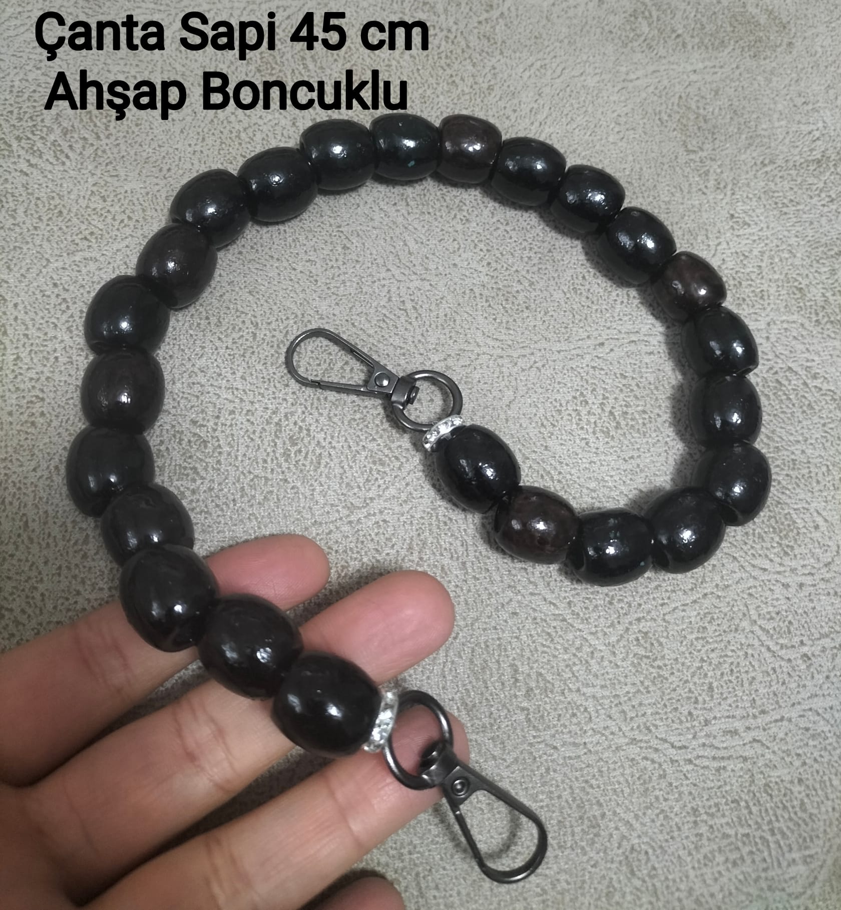 Çanta Sapı Ahşap Boncuklu 45 cm