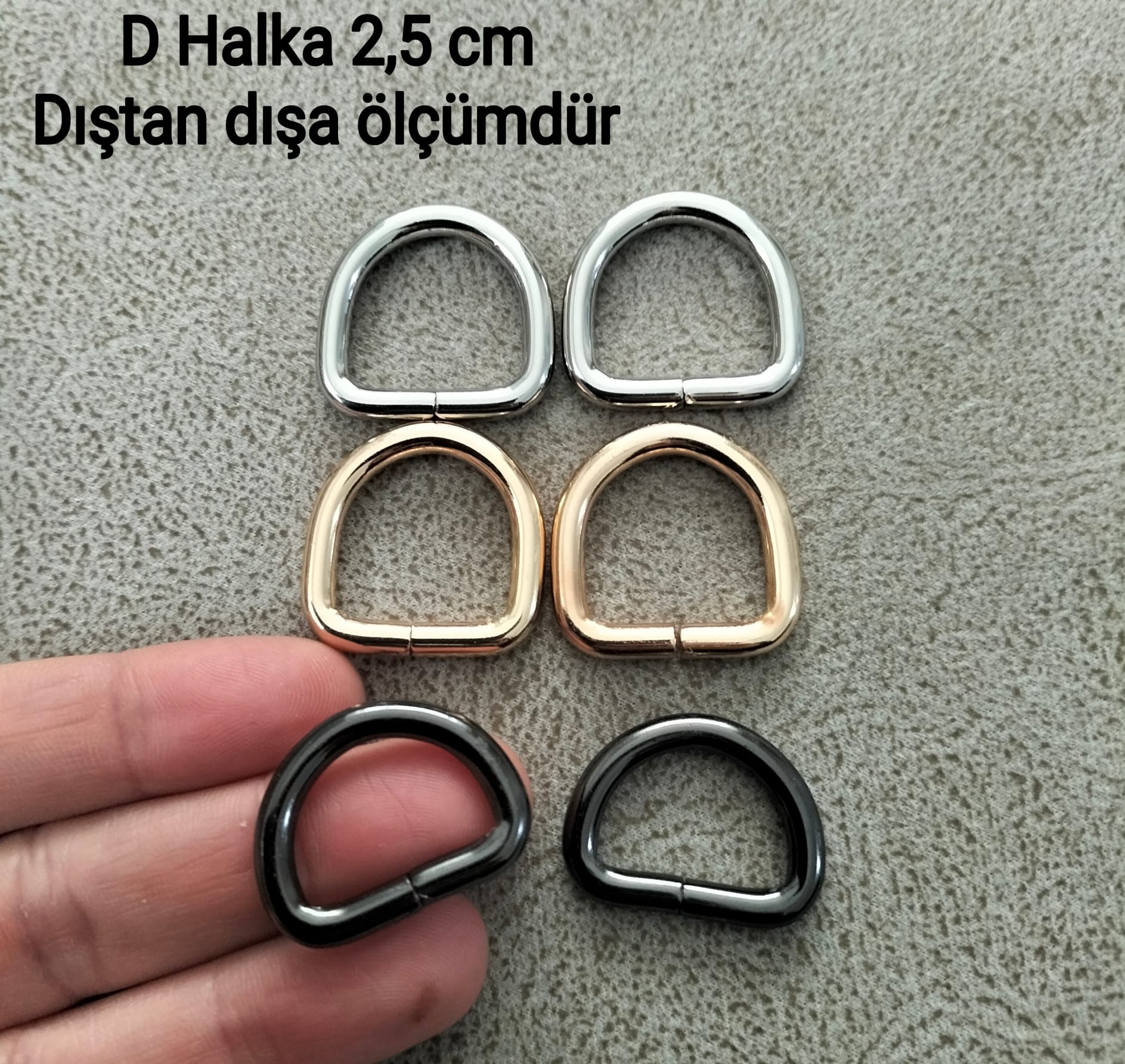 D halka 2,5 cm (2 adet)