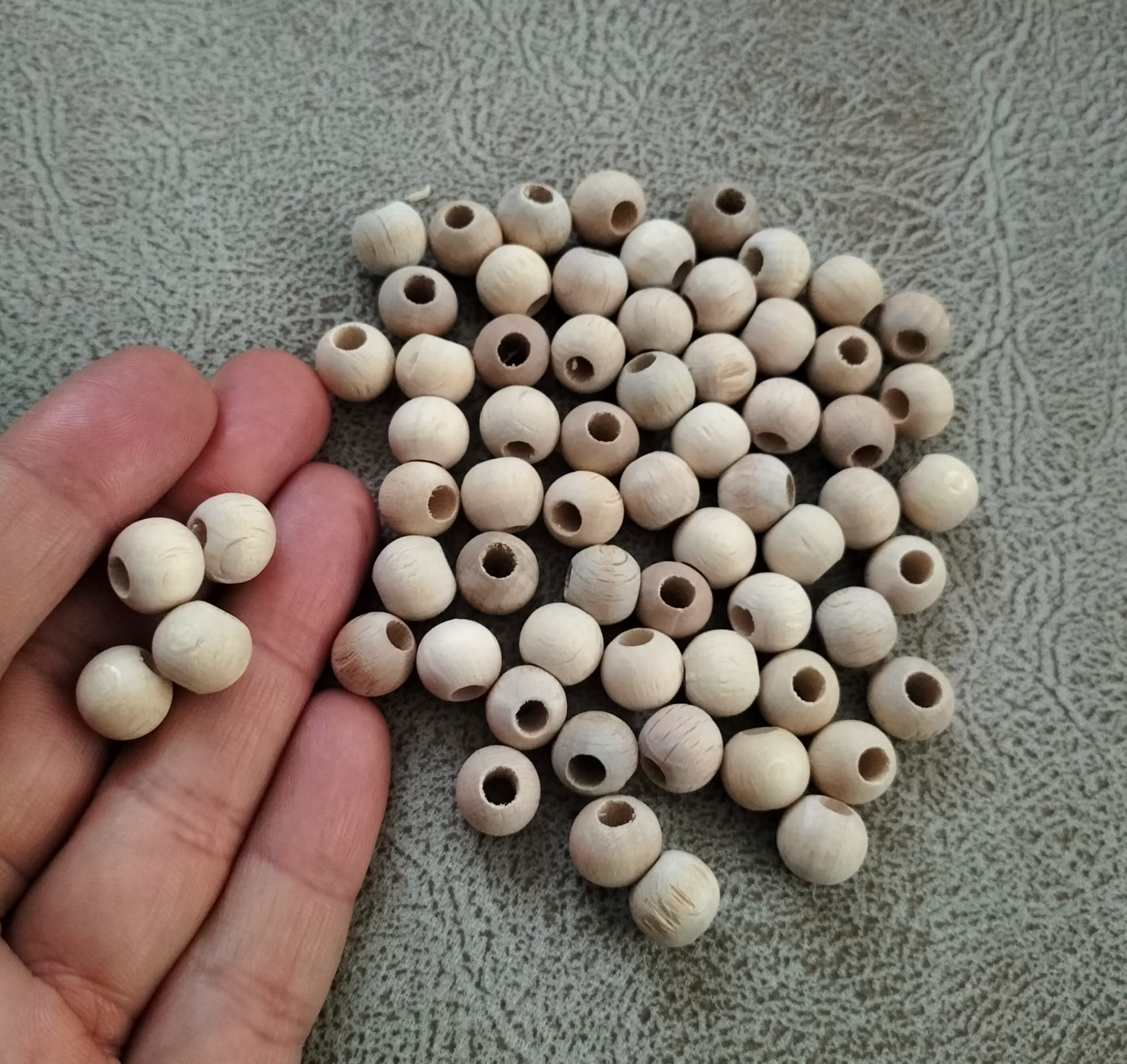Ahşap Boncuk Ham 10 mm (100 adet)