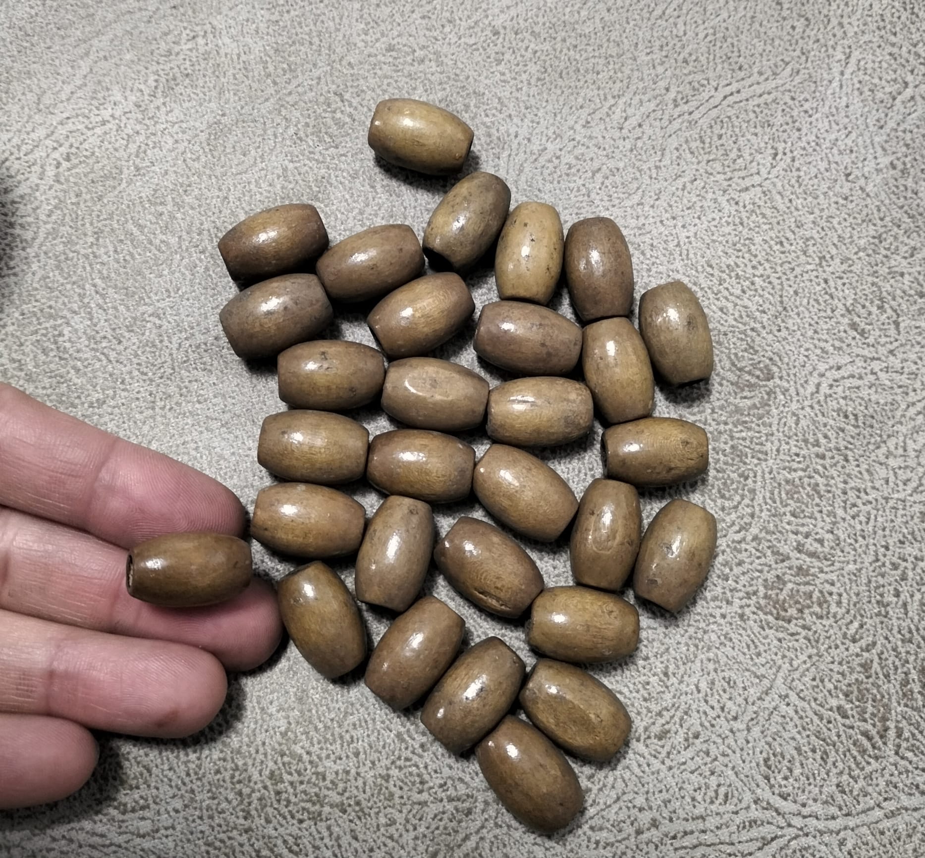 Ahşap Oval Boncuk 20 mm (30 adet)