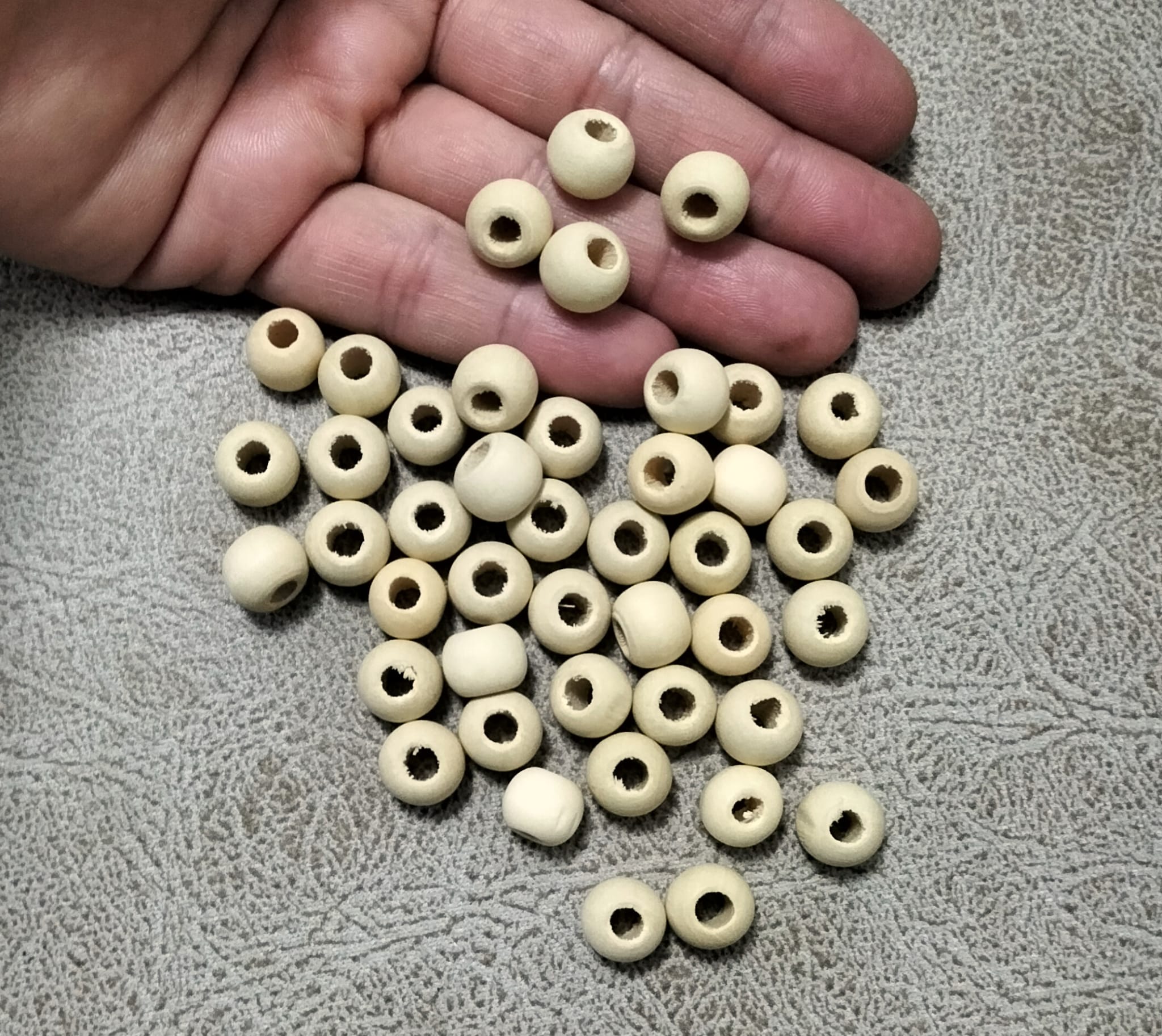 Ahşap Boncuk Ham 12 mm (50 adet)
