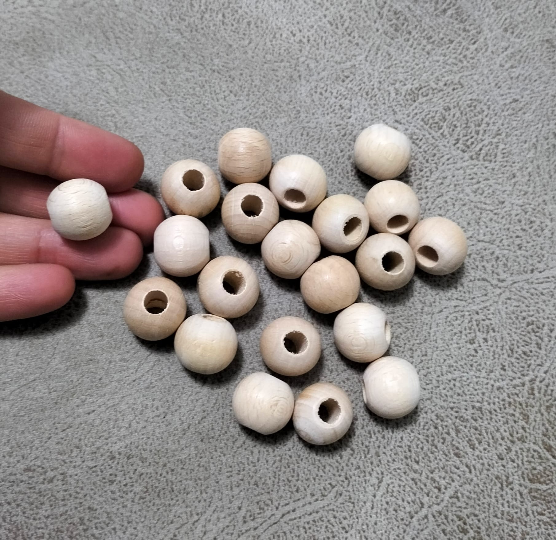 Ahşap Boncuk Ham 16 mm (25 adet)