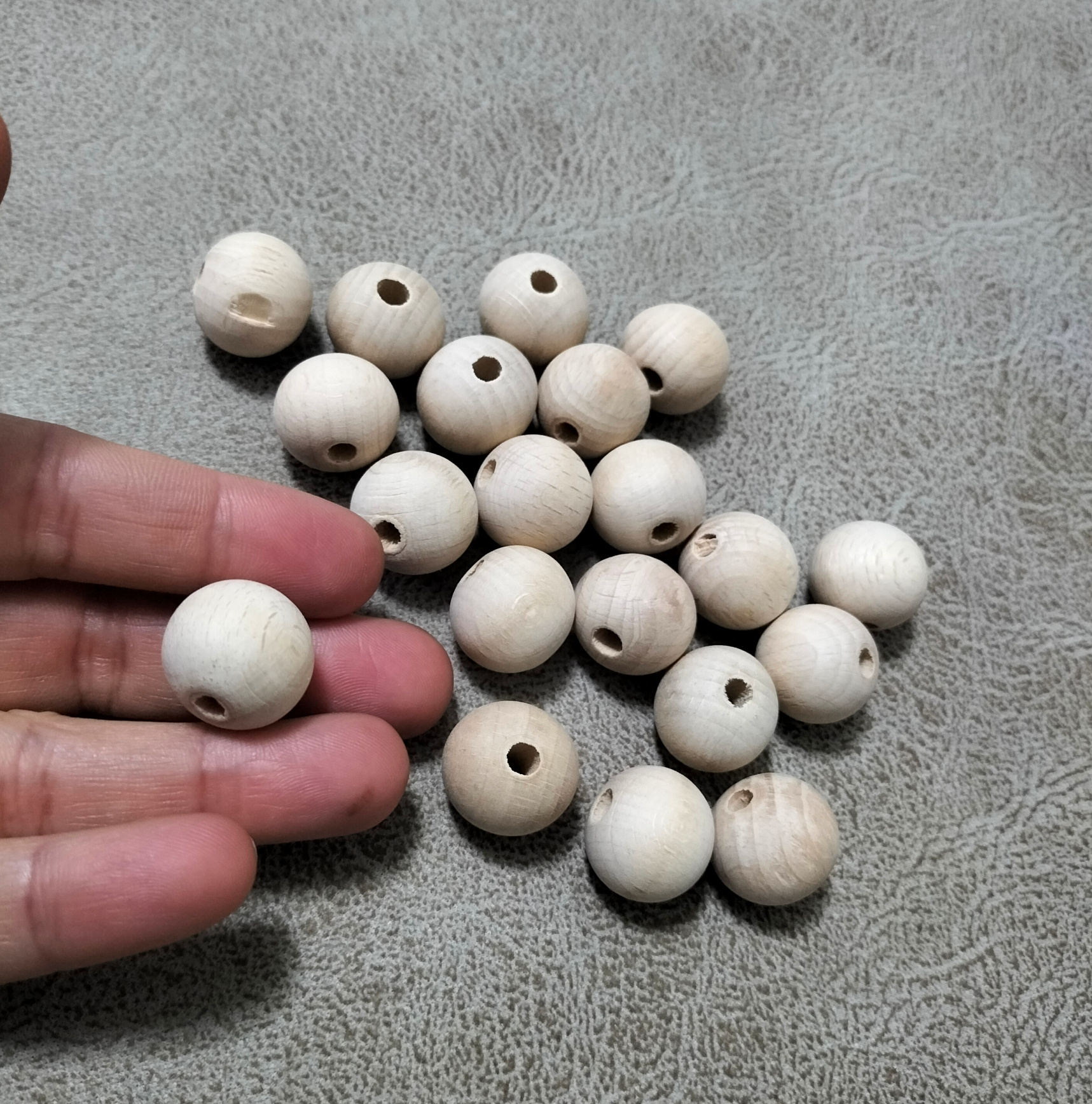 Ahşap Boncuk Ham 18 mm (20 adet)