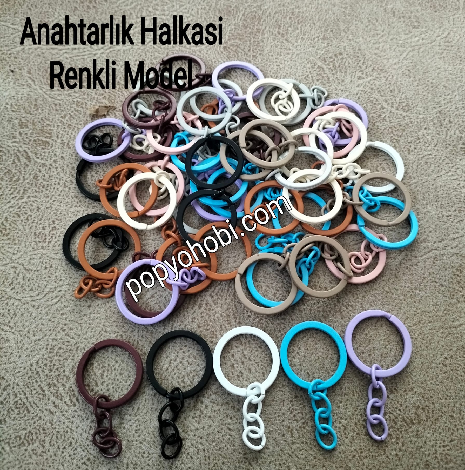 Anahtarlık Halkası Renkli 20 adet