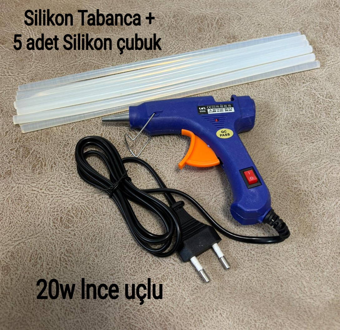 B Silikon Tabanca ve 5 adet çubuk