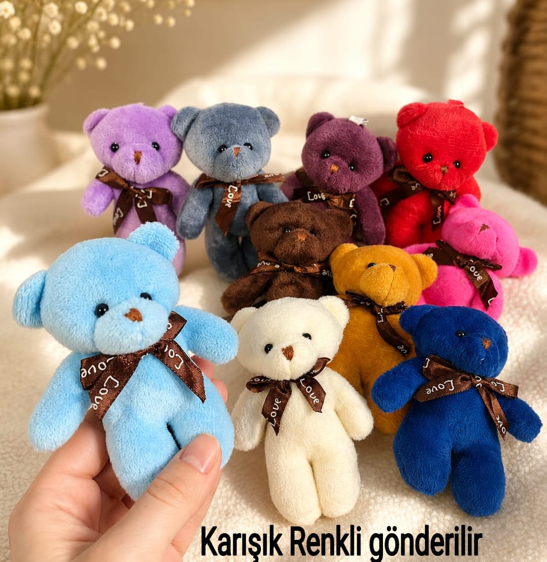 Kadifemsi Ayıcık 11 cm 5 adet