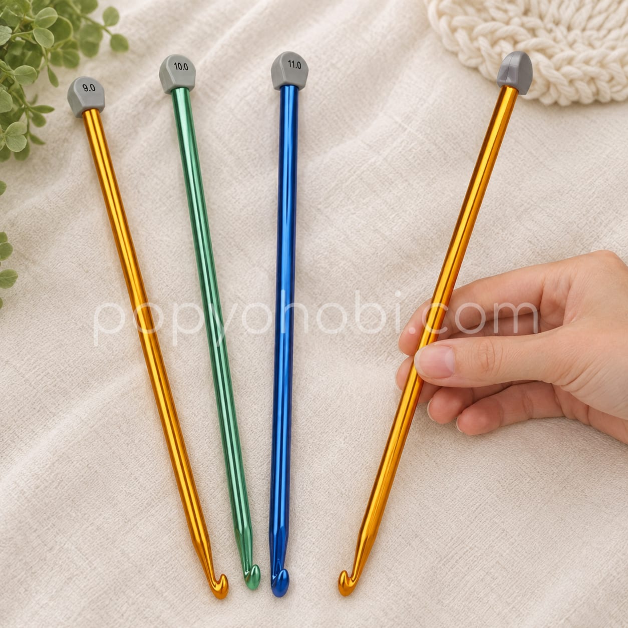 Tunus Tığı , Gagalı Şiş 35 cm Metal