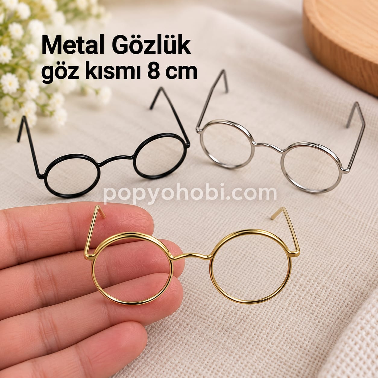 Amigurumi Metal Tel Gözlük 8 cm