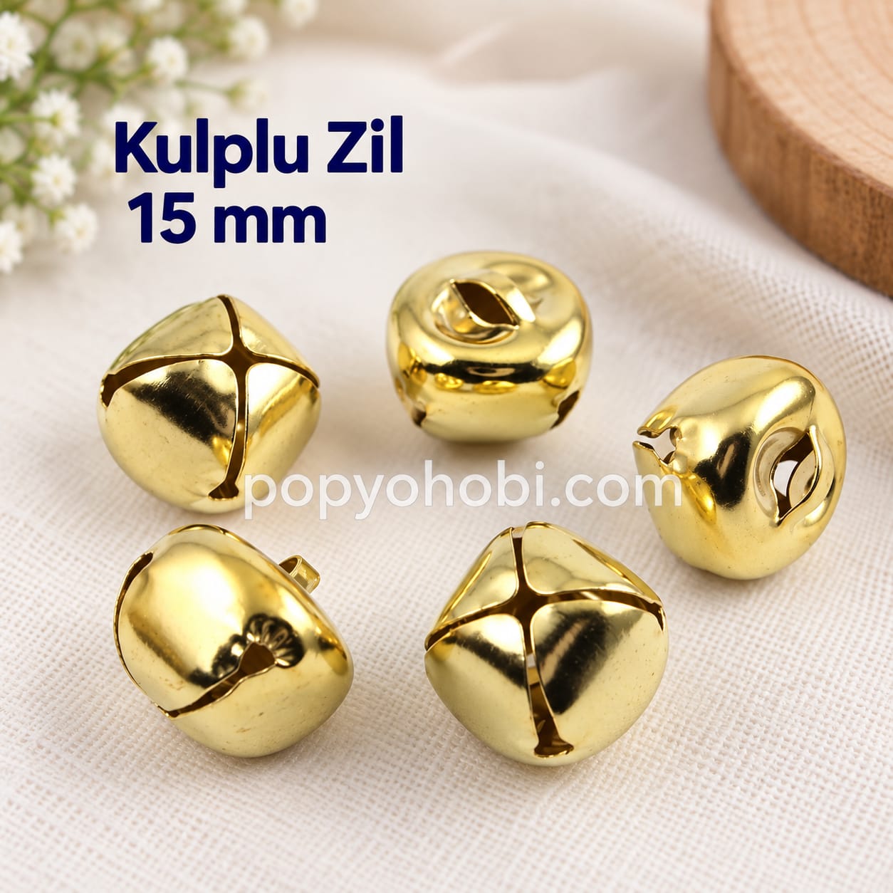 Kulplu Zil,1,5 cm(10 adet) Çan , çıngırak zili