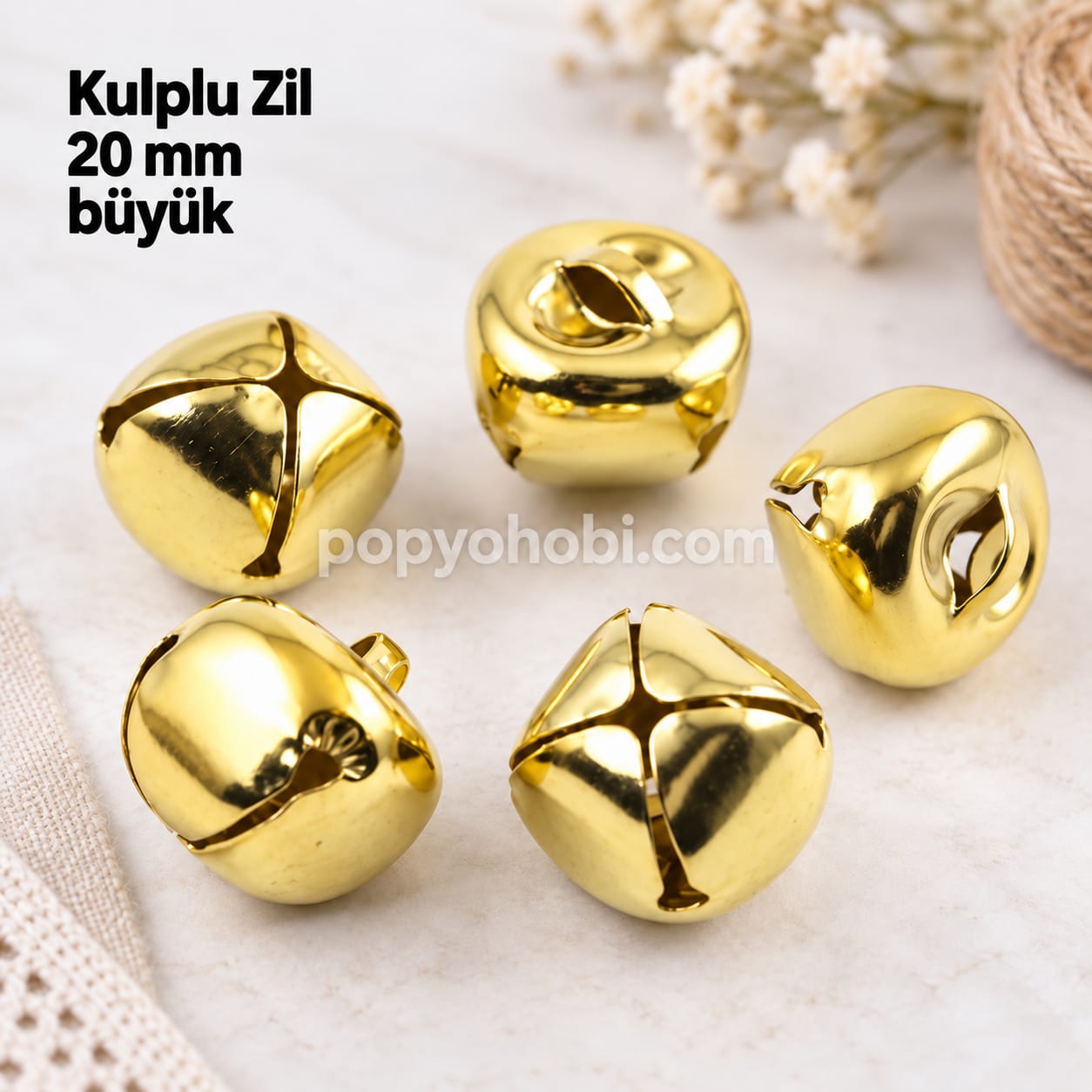 Kulplu Zil, 2 cm (10 adet)  Çan , çıngırak zili