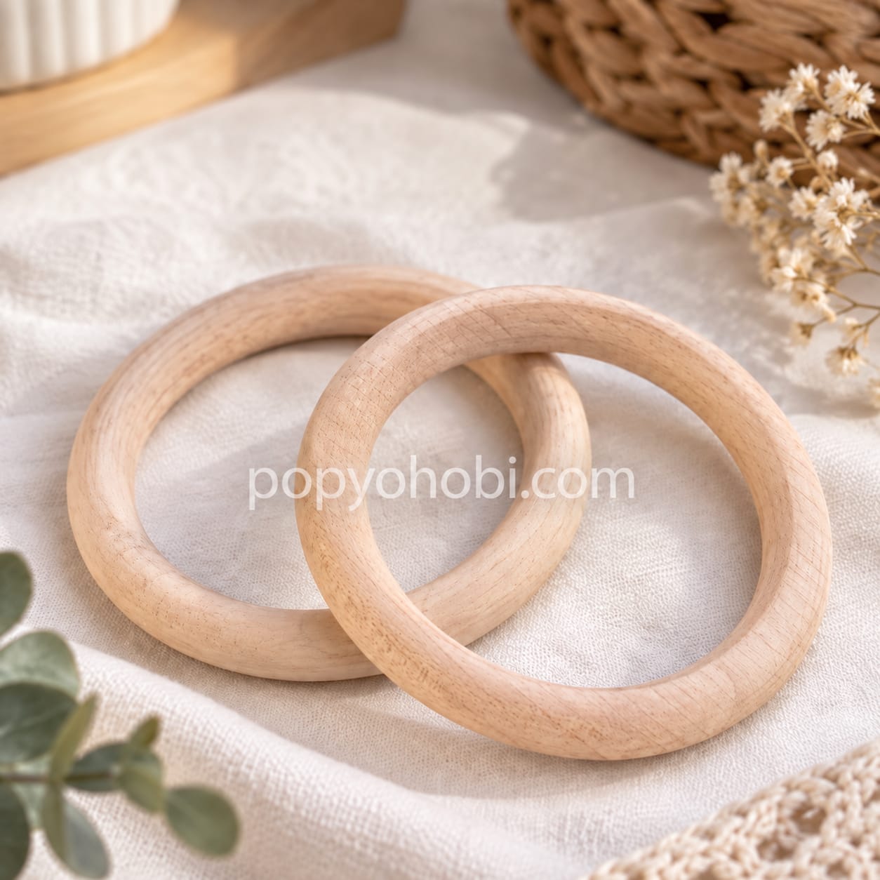 Diş Kaşıyıcı, Dişlik Ahşap Halka 9 cm büyük 1 adet